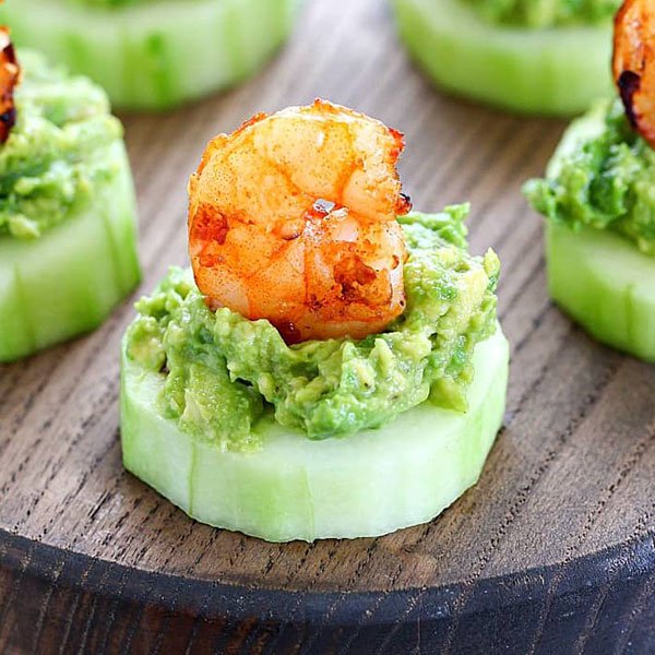 Avocado Shrimp Cucumber Appetizer
