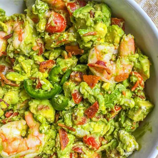 Keto Avocado Shrimp Salad With Bacon
