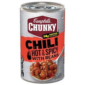 Campbells Chunky Hot and Spicy Beef Canned Chili