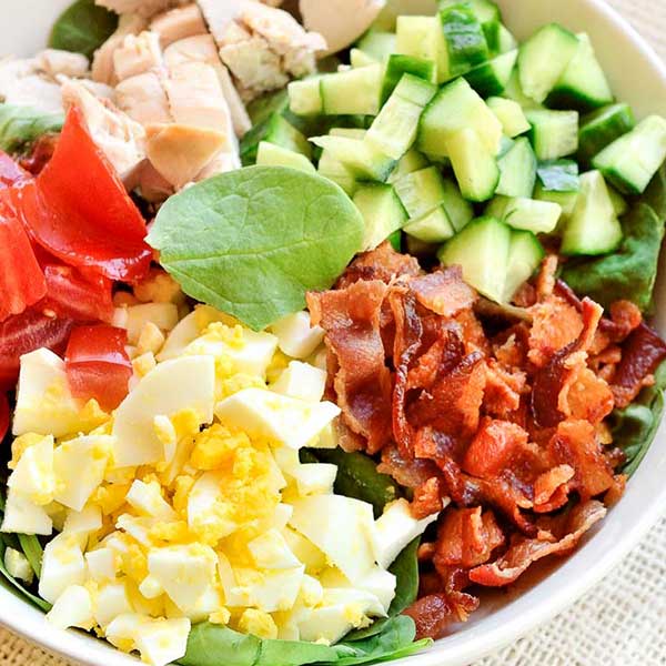 Keto Spinach Cobb Salad