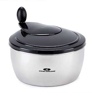 KitchenWorldwide Stainless Steel Salad Spinner