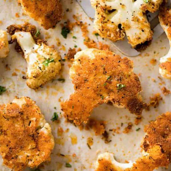 Roasted Permesan Crusted Cauliflower
