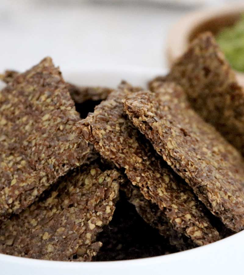 Vegan Keto Flax Crackers