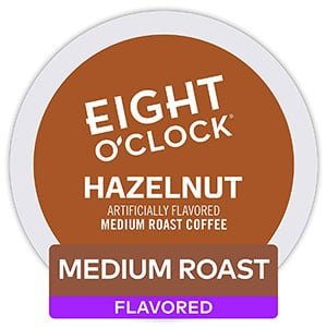 eight o’clock coffee hazelnut k cup