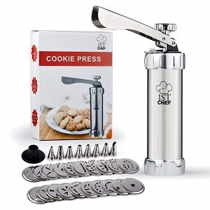 stainless steel cookie press kit professional