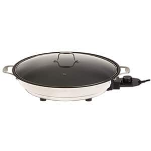 electric skillet with tempered glass lid