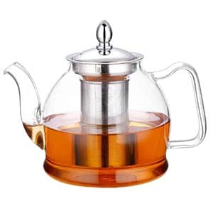 hiware 1000 ml glass teapot with removable infuser