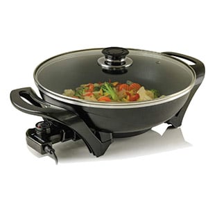 ovente sk3113b non-stick electric skillet with aluminum body