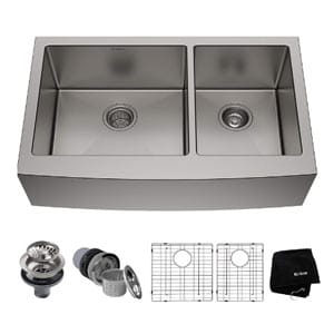 kraus khf203- 33 inch farmhouse kitchen sink