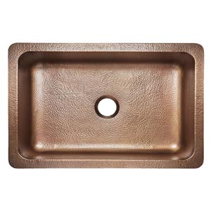 sinkology adams farmhouse apron front copper kitchen sink-
