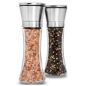 home ec. premium stainless steel salt and pepper grinder set