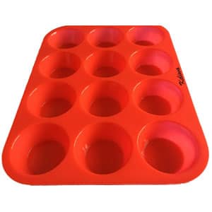 Keliwas 12 Cup Silicone Muffin and Cupcake Pan