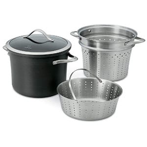 calphalon contemporary pasta pot with steamer insert