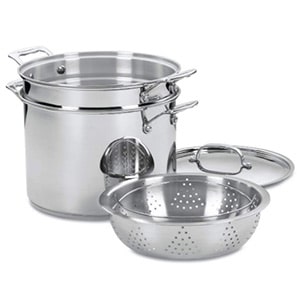 cuisinart 77-412 chef’s classic stainless steel 4 pc pasta and steamer set