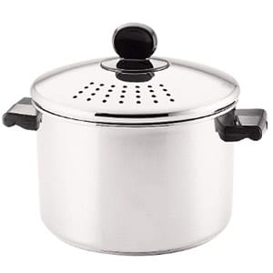 farberware classic stainless steel 8 qt covered straining stockpot