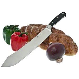 9" premium forged high-carbon steel offset buthcer knife
