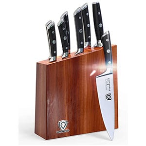 dalstrong knife set block german hc steel - pakkawood handles - 8 pc