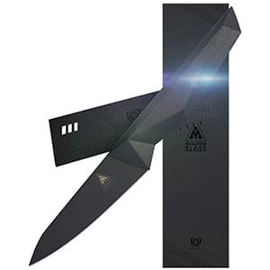 dalstrong shadow black series - black titanium nitride coated german hc steel - sheath - nsf certified