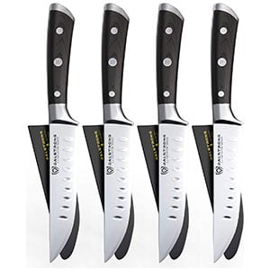 steak knives forged german thyssenkrupp hc steel (4-piece set straight-edge)