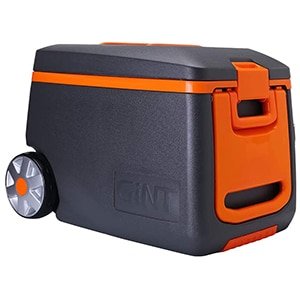 gint rolling cooler with handle, 53 quart ice chest cooler with wheels