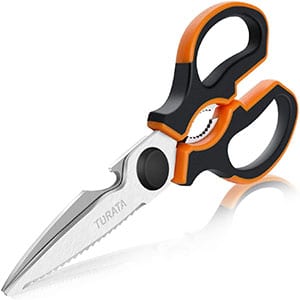 turata kitchen scissors poultry shears stainless steel culinary scissors slippery grip scissors