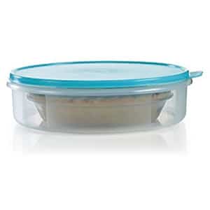 tupperware round pie or cupcake keeper, 12-inch, sheer (summer blue)