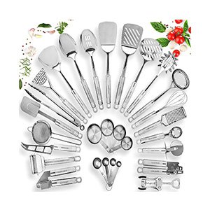 home hero stainless steel kitchen utensil set